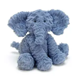 CE/ASTM 2024 Großhandel angepasste Plüsch-Elefantenspielzeuge gefüllte Tierspielzeuge Pluszüge niedlicher flauschiger grauer Elefant tröstend für Babys