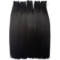 Extensions de cheveux vierges européens de haute qualité 2026 pour tissage plat sans couture double drawn 18 pouces 1B