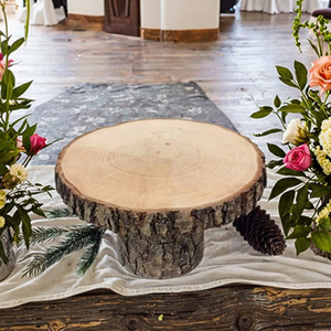 10-11 inch gỗ mộc mạc lát thân thiện với môi bánh tròn đứng bàn đám cưới centerpieces woodland-theo chủ đề sự kiện sinh nhật Bánh công cụ - Product Image 5