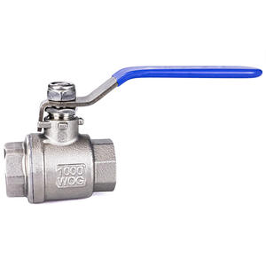 Válvula de Bola Manual de Acero Inoxidable Tangke 304, Resistente a Altas Temperaturas, Rosca de 4 Puntos, Doble Interna, de Dos Piezas, para Agua - Product Image 1