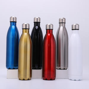 500ml Stainless Steel Single Wall Water <b>Bottle</b> Tumbler <b>Bottle</b> With Bamboo Wooden Lid - Product Image 2
