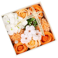 Boîte Cadeau de Fleurs Artificielles pour la Décoration de la Maison - Souvenirs Romantiques de Roses Séchées Colorées pour la Fête des Mères, la Remise des Diplômes, Faits à la Main