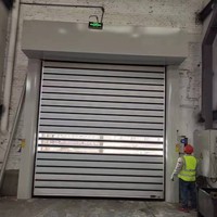Porte à enroulement automatique en alliage d'aluminium isolante à haute vitesse, porte en spirale métallique de sécurité antivol