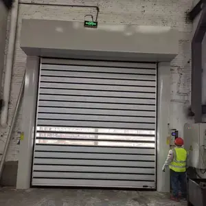 Gorden pintu logam antimaling, isolasi otomatis Panel Aloi aluminium tipe Spiral kecepatan tinggi keamanan pintu