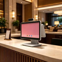 Terminal de point de vente tactile 15,6 pouces, système d'exploitation Android/Windows en option, écran client 11,6/15,6 pouces, Bluetooth 5.2/Wi-Fi, caisse enregistreuse