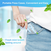 Fil dentaire aromatisé à la menthe sans BPA, cure-dents pour le nettoyage des dents avec emballage personnalisé et matériau en nylon