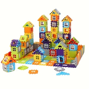 Blocs de construction colorés de grande taille avec fenêtres, jouets créatifs pour enfants de 6 à 12 ans, vente en gros de blocs de construction - Product Image 3