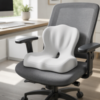 Coussin de siège orthopédique en mousse à mémoire de forme pour chaise de bureau et siège de voiture avec coussin de soutien lombaire ergonomique