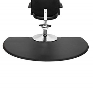 Meilleure vente : Tapis de sol anti-fatigue semi-circulaire noir imperméable pour salon de coiffure et barbier - Product Image 4