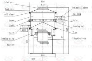 Petite machine rotative de séparateur d'écran vibrant de poudre en métal de maille de Dahan 200 - Product Image 3