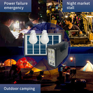 ระบบพลังงานแสงอาทิตย์ แบตเตอรี่ LiFePO4 ระบบกักเก็บพลังงาน แผงโซลาร์เซลล์ เครื่องกำเนิดไฟฟ้า โคมไฟสำหรับตั้งแคมป์ - Product Image 3