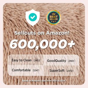 Cama para Perros Personalizada Calmante, Tamaño Grande, Forma de Donut, Lavable, Antideslizante, Cama para Gatos, Felpa Suave, Piel Sintética, Ecológica, Clásica - Product Image 4