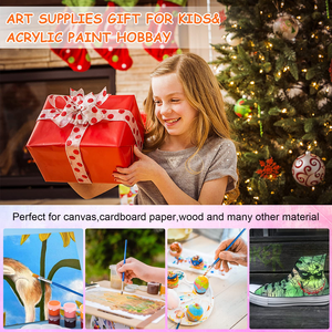 Professional Mini Cheap 3ml/5ml 6/12 Pcs Strip Plastic Pots Kid Acrylic <b>Paint</b> - Product Image 4