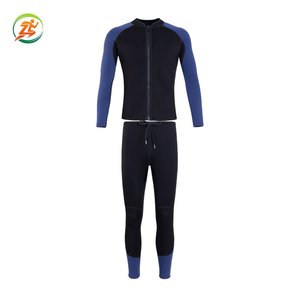 Traje de Buceo de Manga Larga para Adultos con Cierre en <span class=keywords><strong>el</strong></span> Pecho de 3 mm, Conjunto de Dos Piezas, Protección Solar y <span class=keywords><strong>Contra</strong></span> <span class=keywords><strong>el</strong></span> Frío para Surf y Snorkel - Product Image 1