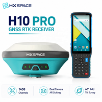 Récepteur GPS RTK GNSS HXSPACE H10 Pro 1408 canaux avec double caméra et équipement de mesure d'inclinaison IMU pour la topographie de chantier
