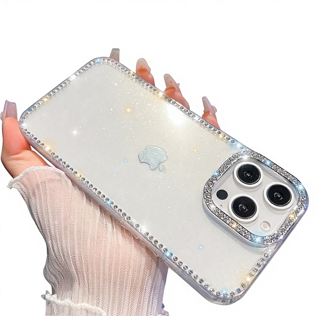 For for 17 Pro Max & 17E/ S26 Ultra Diamond-Edged Rhinestone Glitter Shockproof Hard Mobile Phone Cases
