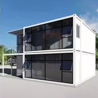 Installation sur site de maisons préfabriquées démontables en conteneurs, maisons modulaires préfabriquées, dortoirs temporaires pour camps