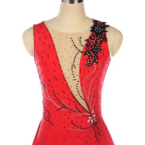 Vestido de patinaje artístico Ropa de baile del equipo Traje de baile latino para niñas Vestidos de <span class=keywords><strong>patinadora</strong></span> Trajes de baile de patinaje de competición - Product Image 6