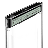 SHUOLE ABS HDD casing 2.5 inci SATA ke USB 3.2 adaptor SSD untuk 1TB 2TB 3TB 4TB Hard Disk Drive kotak HDD penutup dengan tampilan LCD
