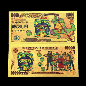 Moneda Conmemorativa de Personajes de Anime Japonés, <span class=keywords><strong>Tortugas</strong></span> <span class=keywords><strong>Ninja</strong></span>, con Hoja de Oro, para Juego de Billetes, Regalo Coleccionable, Gran Venta - Product Image 6