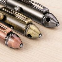 Stylo tactique vintage en laiton massif, style déclencheur de fusil, bronze, luxe, EDC, cadeau pour homme
