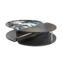Table basse moderne de luxe sur mesure, design créatif de table basse à motifs, pour la maison, l'hôtel, la table à thé, le salon