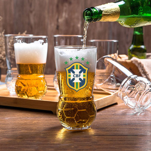Juego de Vasos Modernos de Vidrio Transparente, 2 Piezas, Diseño de Balón de Fútbol, para Fiestas - Product Image 4