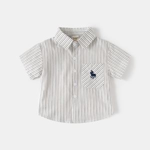 <span class=keywords><strong>Chemise</strong></span> à manches courtes pour garçon, vêtements d'été, <span class=keywords><strong>chemise</strong></span> à carreaux à demi-manches pour enfants, <span class=keywords><strong>chemise</strong></span> décontractée pour bébé garçon - Product Image 2