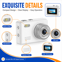 Mini caméra numérique DC22 5MP 1080P avec écran LCD IPS de 0,96 pouces, format poche, capteur CMOS grand angle, enregistrement photo et vidéo, batterie 200mAh, compatible MicroSD