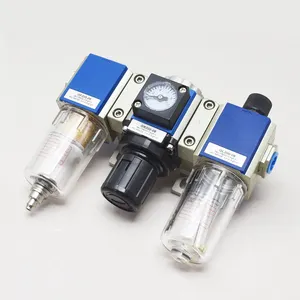 Unidades de FRL tipo Airtac, combinación neumática, componentes de tratamiento de fuente de aire, lubricador regulador de filtro de tres unidades, 2 unidades