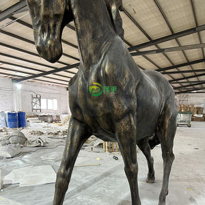 Scultura in metallo grande rame ottone salto in arabia scultura di cavallo Custom Home Garden Art a grandezza naturale - Product Image 6