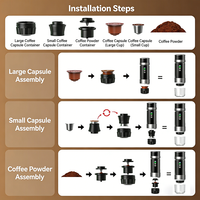 Nouvelle machine à café à capsules électrique automatique, alimentée par USB, portable, expresso, petite pompe chauffante pour voiture et usage domestique