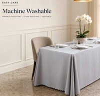 Nappe carrée en polyester pour événements, sur mesure, pour la restauration, les hôtels, les salles à manger, les organisateurs de fêtes
