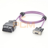 Cable de Diagnóstico OBD2 de 12 V/24 V, Conector Macho de 16 Pines a Hembra de 9 Pines DB9, Cable CAN BUS OBD/OBDII para Transferencia a DB9 para Camiones