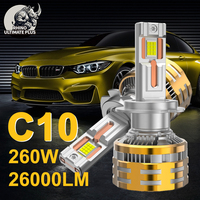 RHINO Nouveau C10 260W 26000lm 4 Coppers Led Phare Automobile Lumière Focalisée Systèmes d'Éclairage Auto Ampoules de Voiture 12V 24V