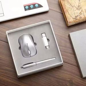 Nuevo Set de Regalo 2025: Ratón Inalámbrico con Logotipo Personalizado y Bolígrafo, Regalo Corporativo de Lujo para Navidad, Obsequio Promocional de Plástico - Product Image 3