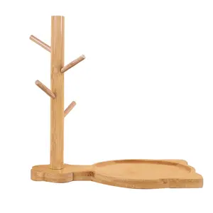 कस्टम लकड़ी का बरामदा भंडारण आभूषण प्रदर्शन स्टैंड ट्रे ट्री कुंजी स्टैंड हैंगिंग कुंजी लकड़ी की ट्रे
