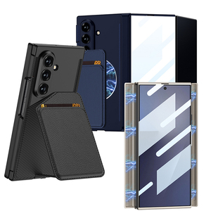 เคสโทรศัพท์แบบพับสามตอนพร้อมที่ใส่บัตร ZTriFold ป้องกันรอยขีดข่วนด้วยแม่เหล็กดูดติด และมีบานพับคู่เพื่อการปกป้องสองชั้น - Product Image 1