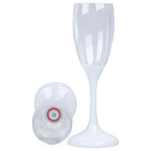Verres à vin et flûtes en plastique lumineux personnalisables BST – Écologiques, durables, style classique, pour toasts de qualité supérieure - Product Image 2