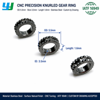 Bague moletée en acier inoxydable usinée CNC sur mesure, entretoise dentée de précision pour assemblage mécanique