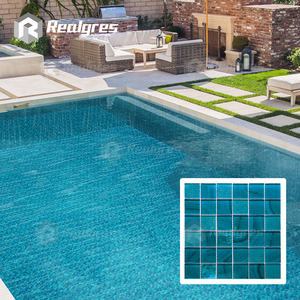 Mosaico de Vidro Quadrado Verde com Glitter para Decoração de Piscina, Parede de Cozinha e Banheiro - Product Image 2