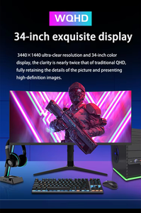 Écran d'ordinateur incurvé avec filtre anti-lumière bleue, 34 pouces, 4K, 100 Hz, 180 Hz, 165 Hz, 1 ms, HDR, IPS, moniteur de jeu LED pour PC - Product Image 6