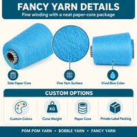 Fil coloré 21s en mélange polyester/coton, filé à l'ouverture, teint, pour tricot, tissage, chaussettes, gants, robuste, durable, vente en gros