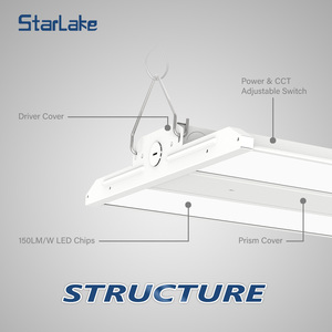 ETL 5 năm bảo hành cửa hàng fixrure Đèn <span class=keywords><strong>80W</strong></span> 110W 165W 220W 300W 400W <span class=keywords><strong>LED</strong></span> tuyến tính ánh sáng bay cao cho nhà máy kho văn phòng - Product Image 2