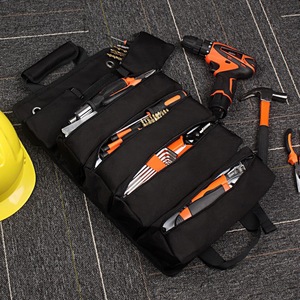 Factory Custom Logo Heavy Duty Roll up <b>Tool</b> Organizer With 6 <b>Tool</b> Pouches <b>Small</b> <b>Tool</b> Bag With Detachable Pouches - Product Image 4