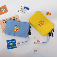 Dompet Koin Kartun Korea Lucu untuk Anak Perempuan, Dompet Kecil dengan Ritsleting, Kantong Poliester, Tempat Ponsel, Uang Receh, Tas Mini Genggam
