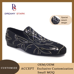 Spring New Handmade High Quality Fashion <b>Drilling</b> Design Leather Suede Custom Logo Brand Original Men Slip-On Light Dress Shoes - Product Image 2