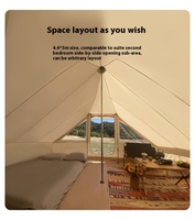 Best-seller Tente yourte rectangulaire en coton ciel étoilé de 4m, abri d'aventure extérieur respirant Amaz Populaire pour sa respirabilité