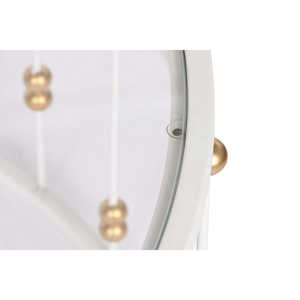 Tavolino da Caffè in Metallo e Vetro 82X82X45 Bianco - Product Image 1