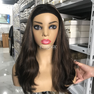 Pelo virgen europeo de la mejor calidad, peluca Kosher judía, banda larga, corta, sin capas, de lujo, Color <span class=keywords><strong>Balayage</strong></span>, <span class=keywords><strong>ondulado</strong></span> - Product Image 5